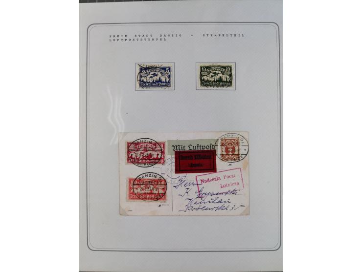 1920/39, reichhaltige gestempelte Sammlung, aufgelockert durch zahlreiche Briefe, Karten und Paketkarten, in den Hauptnummern