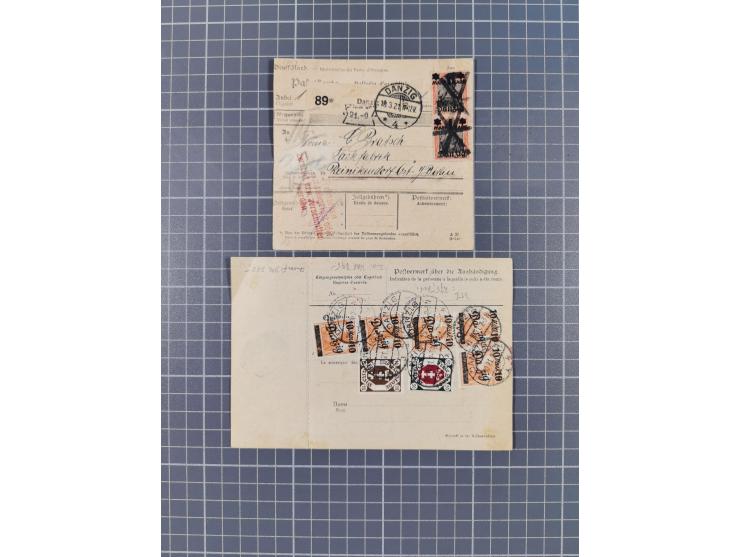 1920/39, reichhaltige gestempelte Sammlung, aufgelockert durch zahlreiche Briefe, Karten und Paketkarten, in den Hauptnummern