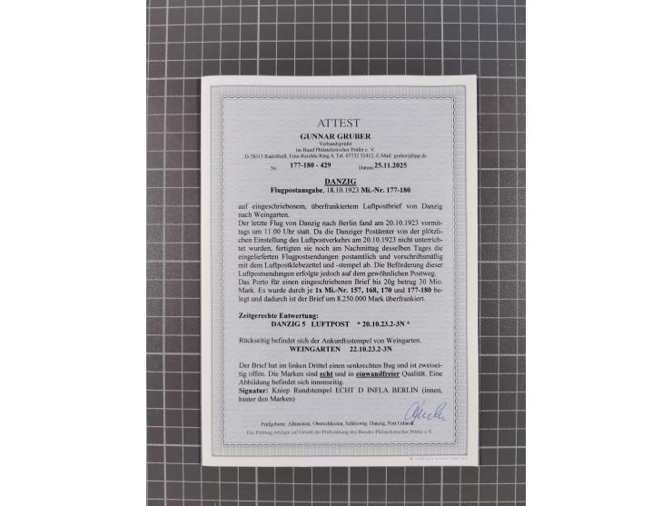 1920/39, reichhaltige gestempelte Sammlung, aufgelockert durch zahlreiche Briefe, Karten und Paketkarten, in den Hauptnummern