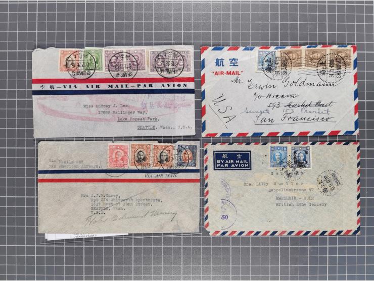 1934/49 (ca.), Chinese Airmail attractive accumulation of over 120 covers with a wealth of interesting usages and postal rate