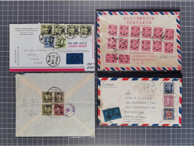 1934/49 (ca.), Chinese Airmail attractive accumulation of over 120 covers with a wealth of interesting usages and postal rate