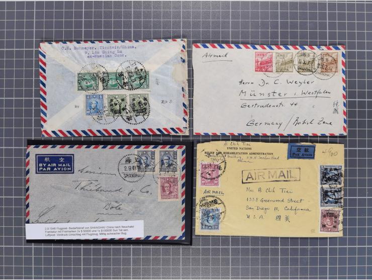 1934/49 (ca.), Chinese Airmail attractive accumulation of over 120 covers with a wealth of interesting usages and postal rate