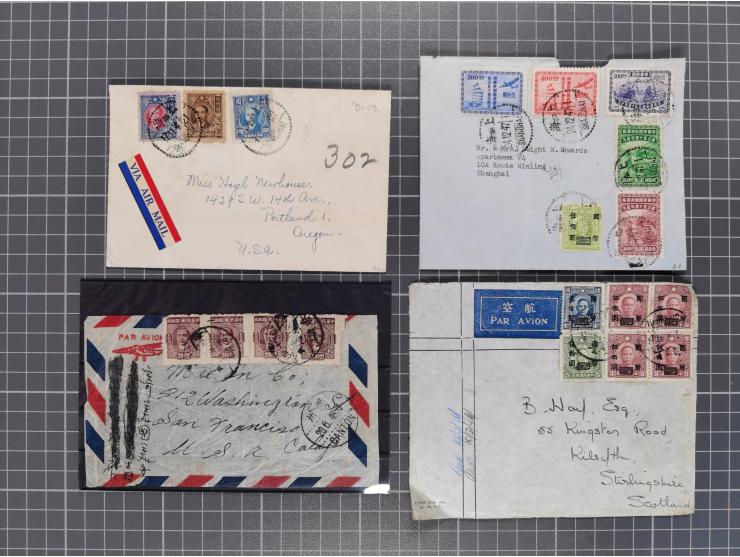 1934/49 (ca.), Chinese Airmail attractive accumulation of over 120 covers with a wealth of interesting usages and postal rate