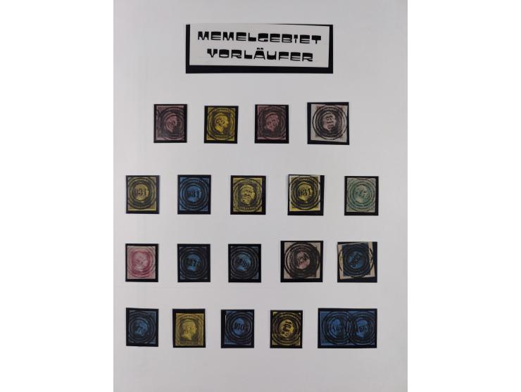 1840/1940 (ca.), reichhaltige gestempelte 3-bändige Sammlung mit Vor- und Nachläufern sowie kleiner Stempelsammlung, vielfach