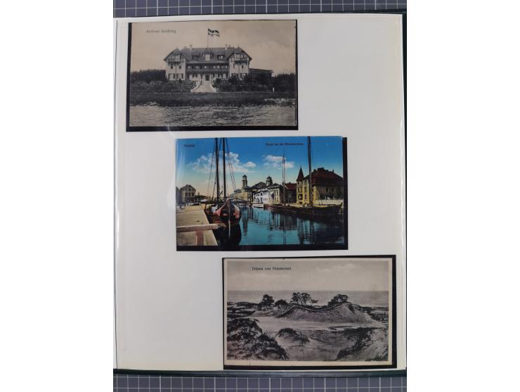 1840/1940 (ca.), reichhaltige gestempelte 3-bändige Sammlung mit Vor- und Nachläufern sowie kleiner Stempelsammlung, vielfach