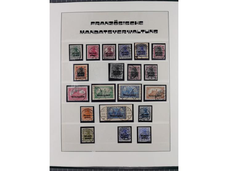 1840/1940 (ca.), reichhaltige gestempelte 3-bändige Sammlung mit Vor- und Nachläufern sowie kleiner Stempelsammlung, vielfach