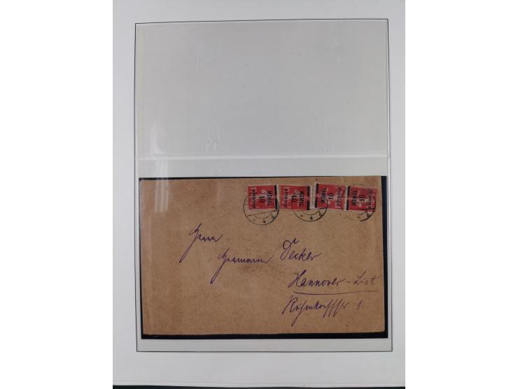 1840/1940 (ca.), reichhaltige gestempelte 3-bändige Sammlung mit Vor- und Nachläufern sowie kleiner Stempelsammlung, vielfach