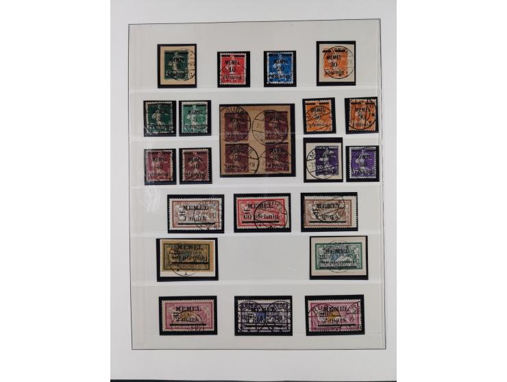 1840/1940 (ca.), reichhaltige gestempelte 3-bändige Sammlung mit Vor- und Nachläufern sowie kleiner Stempelsammlung, vielfach