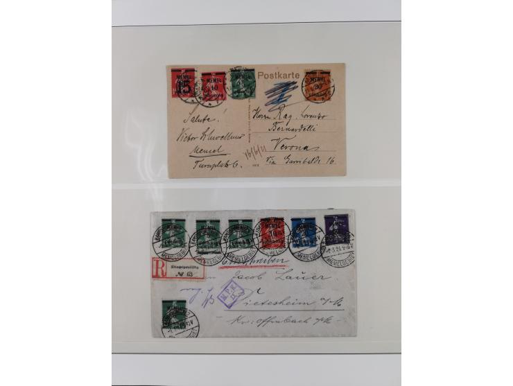 1840/1940 (ca.), reichhaltige gestempelte 3-bändige Sammlung mit Vor- und Nachläufern sowie kleiner Stempelsammlung, vielfach