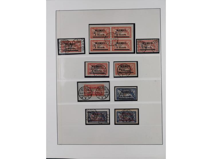 1840/1940 (ca.), reichhaltige gestempelte 3-bändige Sammlung mit Vor- und Nachläufern sowie kleiner Stempelsammlung, vielfach