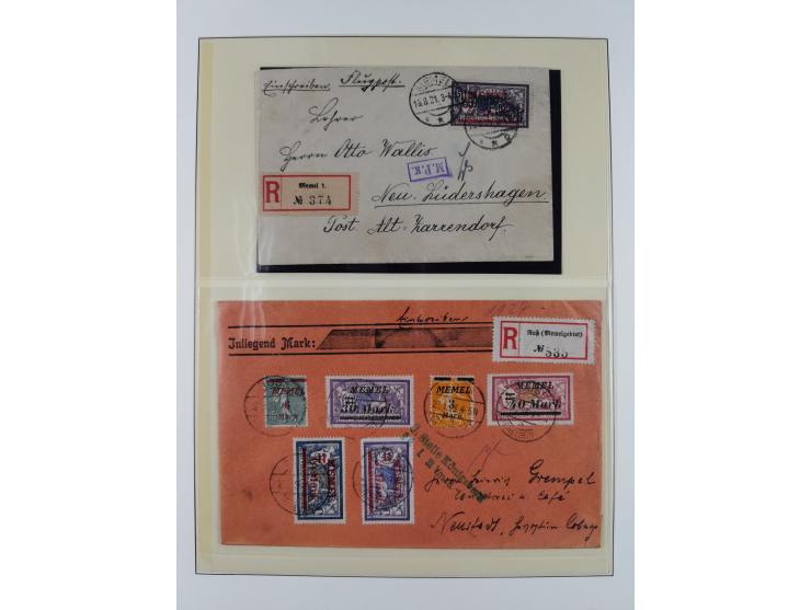 1840/1940 (ca.), reichhaltige gestempelte 3-bändige Sammlung mit Vor- und Nachläufern sowie kleiner Stempelsammlung, vielfach