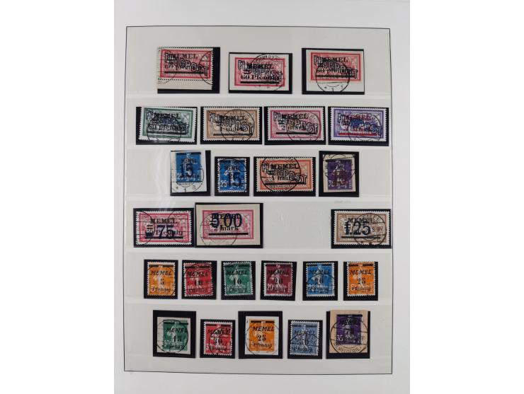 1840/1940 (ca.), reichhaltige gestempelte 3-bändige Sammlung mit Vor- und Nachläufern sowie kleiner Stempelsammlung, vielfach