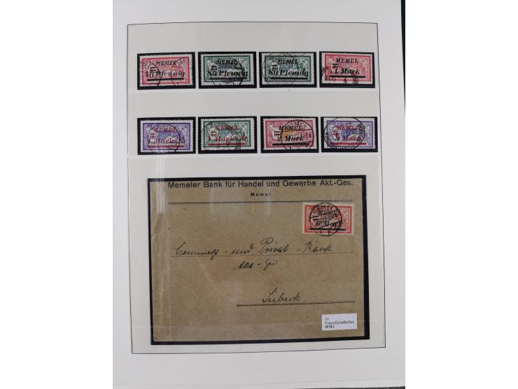 1840/1940 (ca.), reichhaltige gestempelte 3-bändige Sammlung mit Vor- und Nachläufern sowie kleiner Stempelsammlung, vielfach