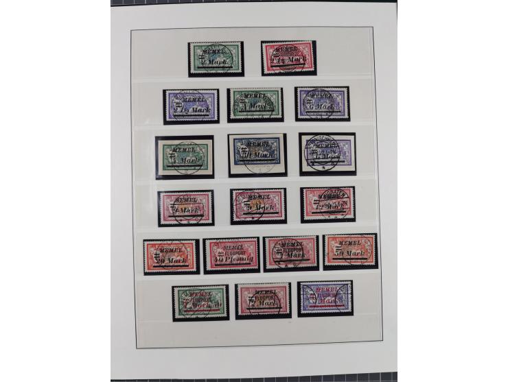 1840/1940 (ca.), reichhaltige gestempelte 3-bändige Sammlung mit Vor- und Nachläufern sowie kleiner Stempelsammlung, vielfach