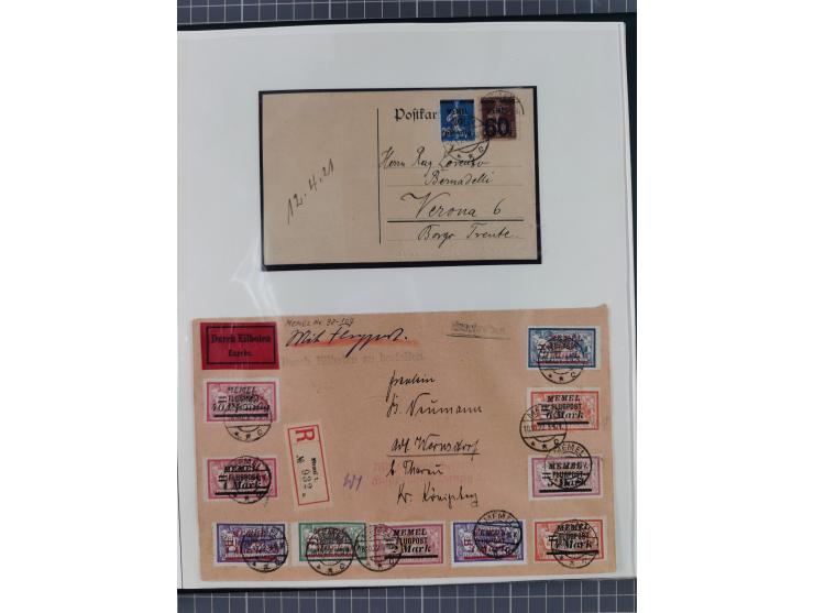 1840/1940 (ca.), reichhaltige gestempelte 3-bändige Sammlung mit Vor- und Nachläufern sowie kleiner Stempelsammlung, vielfach