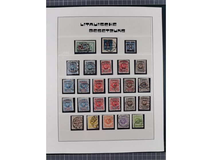 1840/1940 (ca.), reichhaltige gestempelte 3-bändige Sammlung mit Vor- und Nachläufern sowie kleiner Stempelsammlung, vielfach