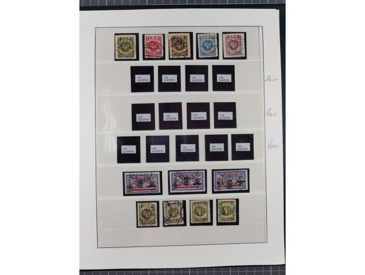 1840/1940 (ca.), reichhaltige gestempelte 3-bändige Sammlung mit Vor- und Nachläufern sowie kleiner Stempelsammlung, vielfach