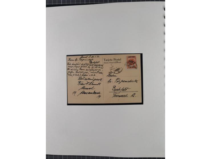 1840/1940 (ca.), reichhaltige gestempelte 3-bändige Sammlung mit Vor- und Nachläufern sowie kleiner Stempelsammlung, vielfach