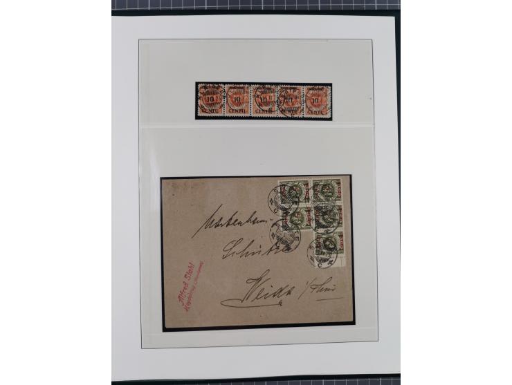 1840/1940 (ca.), reichhaltige gestempelte 3-bändige Sammlung mit Vor- und Nachläufern sowie kleiner Stempelsammlung, vielfach