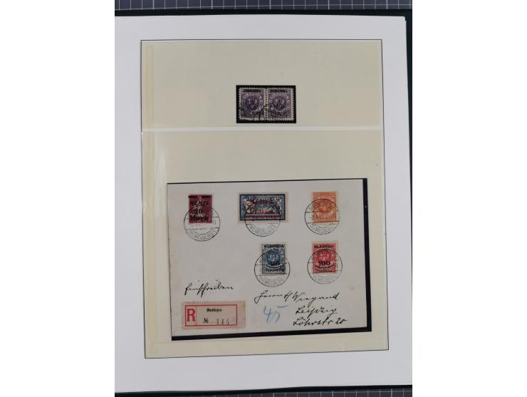 1840/1940 (ca.), reichhaltige gestempelte 3-bändige Sammlung mit Vor- und Nachläufern sowie kleiner Stempelsammlung, vielfach