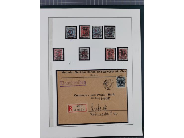 1840/1940 (ca.), reichhaltige gestempelte 3-bändige Sammlung mit Vor- und Nachläufern sowie kleiner Stempelsammlung, vielfach