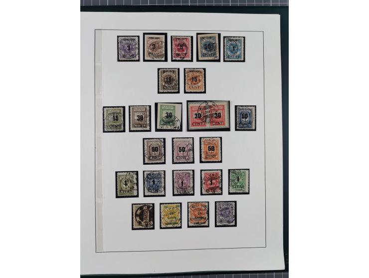 1840/1940 (ca.), reichhaltige gestempelte 3-bändige Sammlung mit Vor- und Nachläufern sowie kleiner Stempelsammlung, vielfach