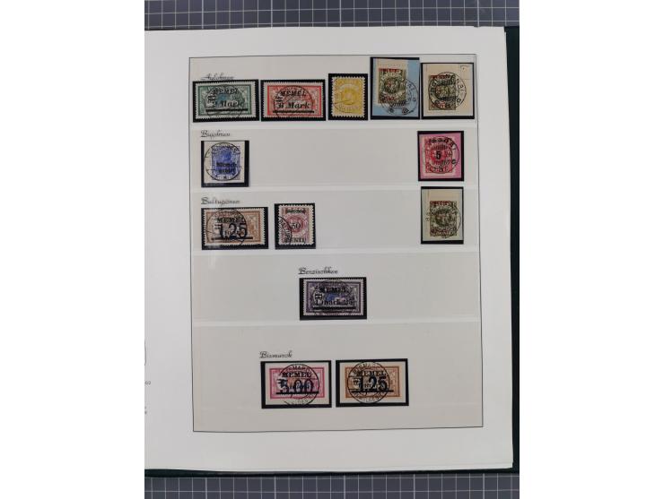 1840/1940 (ca.), reichhaltige gestempelte 3-bändige Sammlung mit Vor- und Nachläufern sowie kleiner Stempelsammlung, vielfach