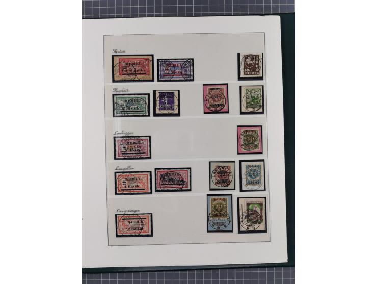 1840/1940 (ca.), reichhaltige gestempelte 3-bändige Sammlung mit Vor- und Nachläufern sowie kleiner Stempelsammlung, vielfach