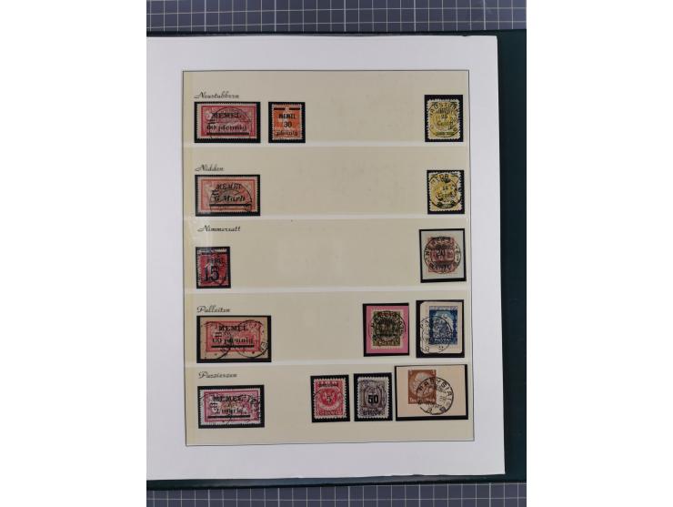1840/1940 (ca.), reichhaltige gestempelte 3-bändige Sammlung mit Vor- und Nachläufern sowie kleiner Stempelsammlung, vielfach