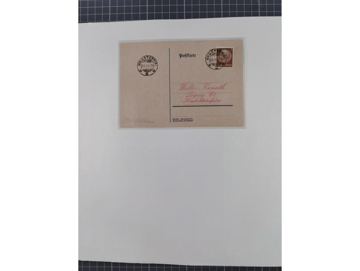 1840/1940 (ca.), reichhaltige gestempelte 3-bändige Sammlung mit Vor- und Nachläufern sowie kleiner Stempelsammlung, vielfach
