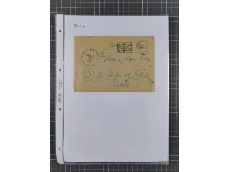 1934/45, ca. 58 Briefe und Karten, dabei 16 mit Propagandastempeln “Wer behauptet, Deutschland sei am Kriege schuld”, “Zu den