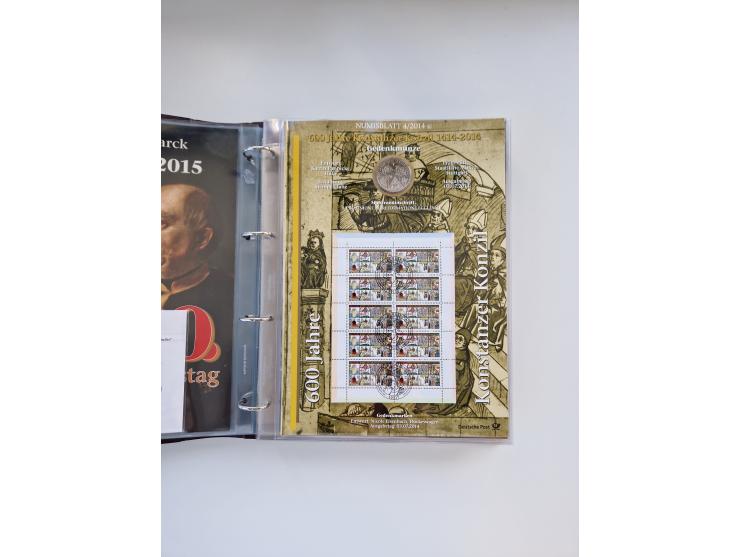 BRD: 1997/2023, Sammlung der Numisblätter von 1/1997 bis 5/2023, dabei Silbermünzen 10 DM (25), 10 € (101), 20 € (38) und 25 