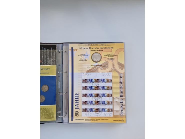 BRD: 1997/2023, Sammlung der Numisblätter von 1/1997 bis 5/2023, dabei Silbermünzen 10 DM (25), 10 € (101), 20 € (38) und 25 
