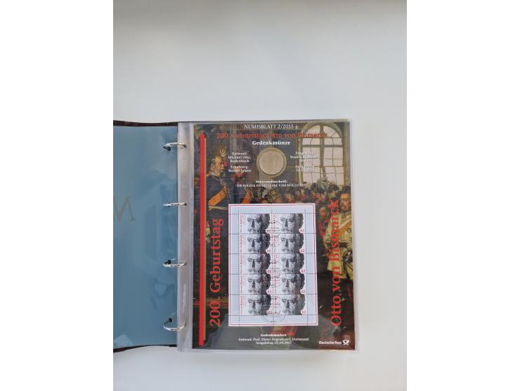 BRD: 1997/2023, Sammlung der Numisblätter von 1/1997 bis 5/2023, dabei Silbermünzen 10 DM (25), 10 € (101), 20 € (38) und 25 