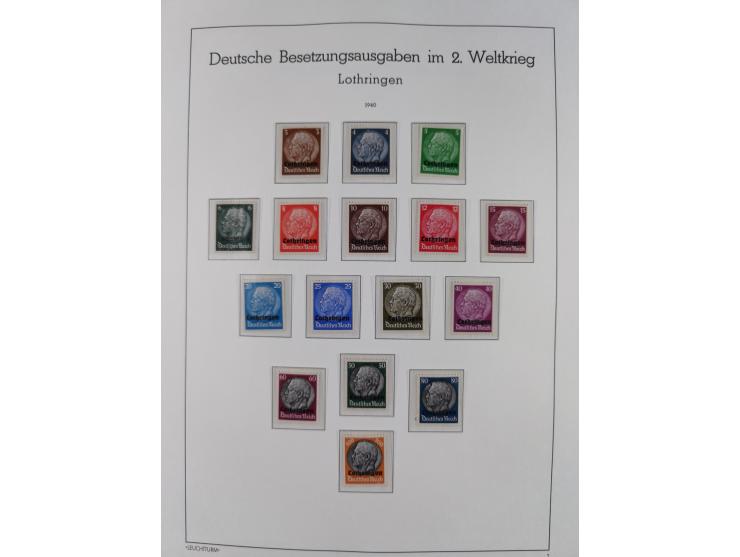1939/45, postfrische und winzig ungebrauchte/gestempelte Sammlung mit vielen kompletten Gebieten, dabei Böhmen und Mähren mit