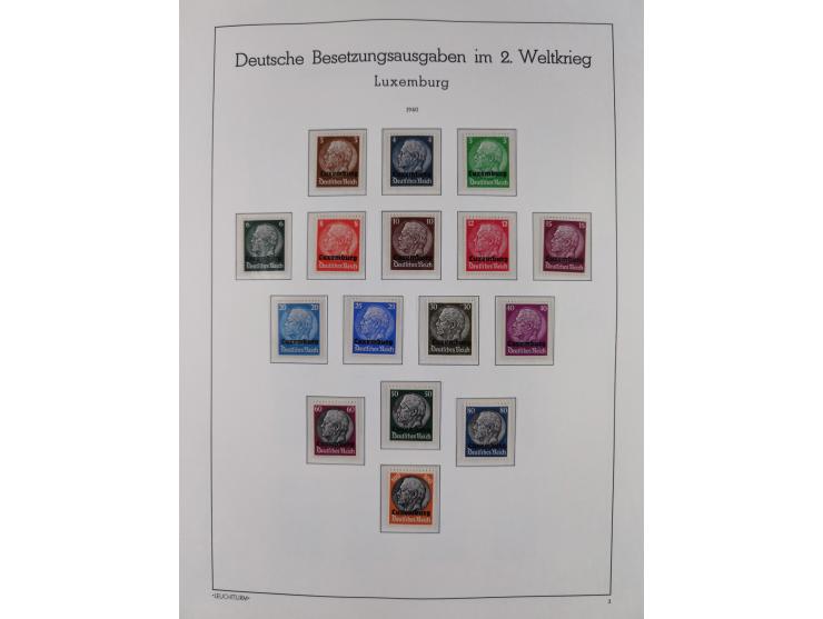 1939/45, postfrische und winzig ungebrauchte/gestempelte Sammlung mit vielen kompletten Gebieten, dabei Böhmen und Mähren mit