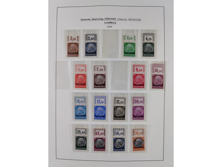 1939/45, postfrische und winzig ungebrauchte/gestempelte Sammlung mit vielen kompletten Gebieten, dabei Böhmen und Mähren mit