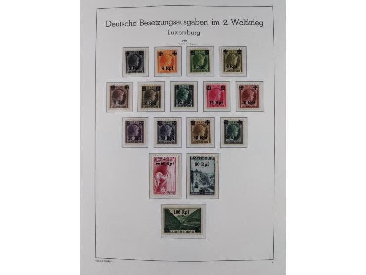 1939/45, postfrische und winzig ungebrauchte/gestempelte Sammlung mit vielen kompletten Gebieten, dabei Böhmen und Mähren mit