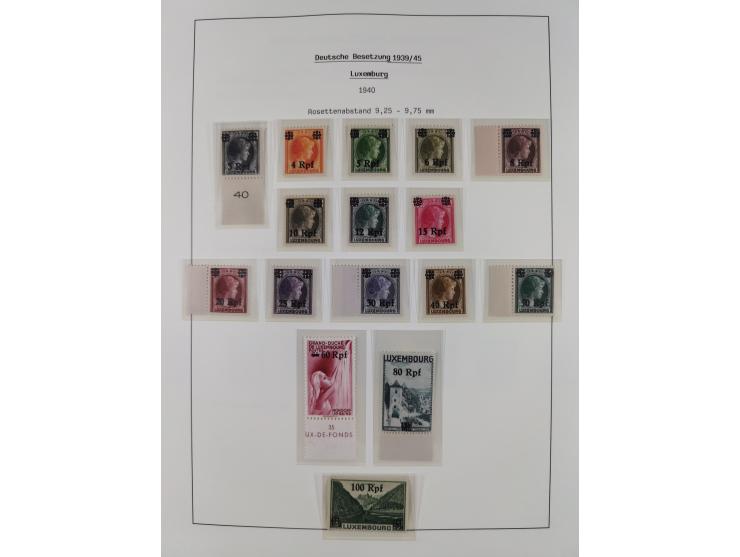 1939/45, postfrische und winzig ungebrauchte/gestempelte Sammlung mit vielen kompletten Gebieten, dabei Böhmen und Mähren mit