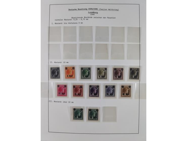 1939/45, postfrische und winzig ungebrauchte/gestempelte Sammlung mit vielen kompletten Gebieten, dabei Böhmen und Mähren mit