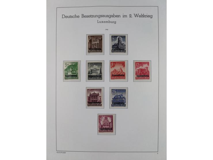 1939/45, postfrische und winzig ungebrauchte/gestempelte Sammlung mit vielen kompletten Gebieten, dabei Böhmen und Mähren mit