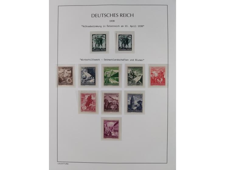 1939/45, postfrische und winzig ungebrauchte/gestempelte Sammlung mit vielen kompletten Gebieten, dabei Böhmen und Mähren mit