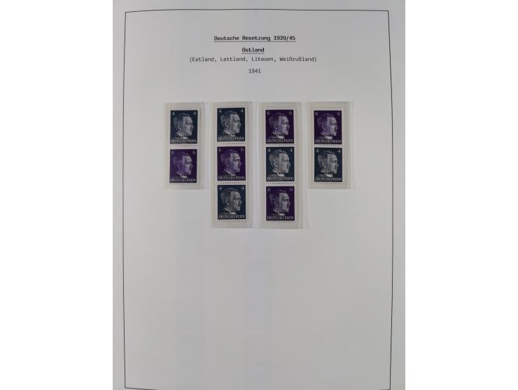1939/45, postfrische und winzig ungebrauchte/gestempelte Sammlung mit vielen kompletten Gebieten, dabei Böhmen und Mähren mit