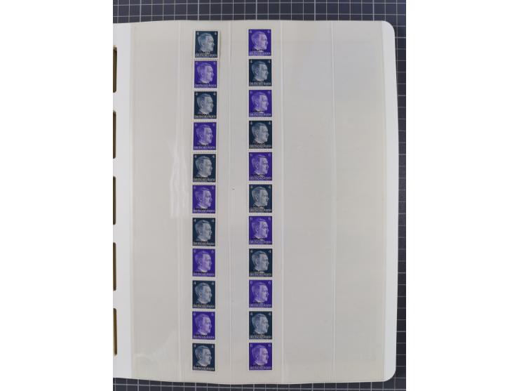 1939/45, postfrische und winzig ungebrauchte/gestempelte Sammlung mit vielen kompletten Gebieten, dabei Böhmen und Mähren mit