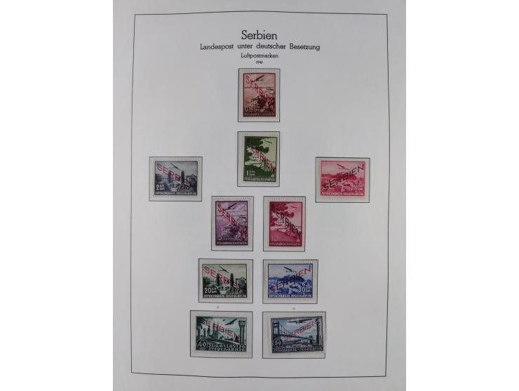 1939/45, postfrische und winzig ungebrauchte/gestempelte Sammlung mit vielen kompletten Gebieten, dabei Böhmen und Mähren mit