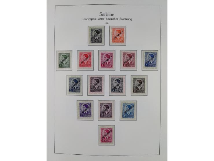 1939/45, postfrische und winzig ungebrauchte/gestempelte Sammlung mit vielen kompletten Gebieten, dabei Böhmen und Mähren mit