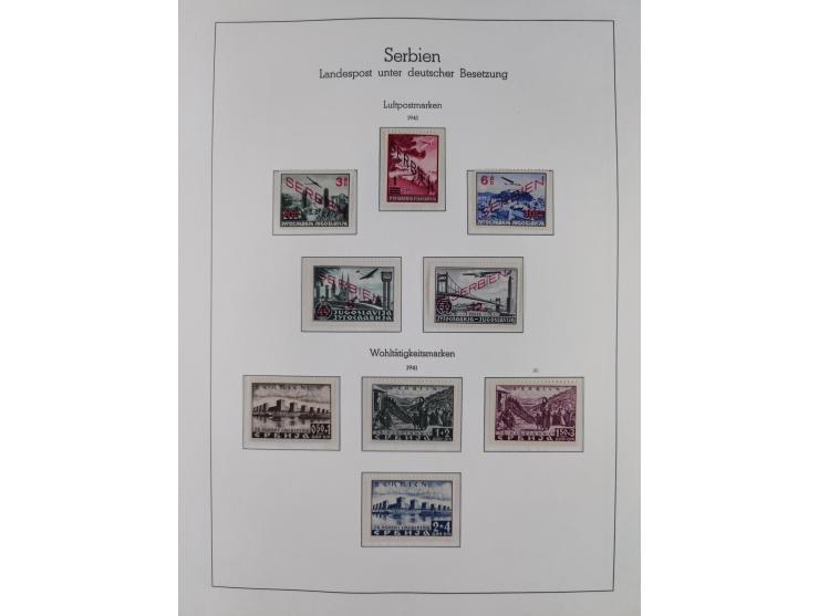 1939/45, postfrische und winzig ungebrauchte/gestempelte Sammlung mit vielen kompletten Gebieten, dabei Böhmen und Mähren mit