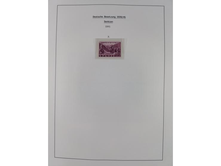 1939/45, postfrische und winzig ungebrauchte/gestempelte Sammlung mit vielen kompletten Gebieten, dabei Böhmen und Mähren mit