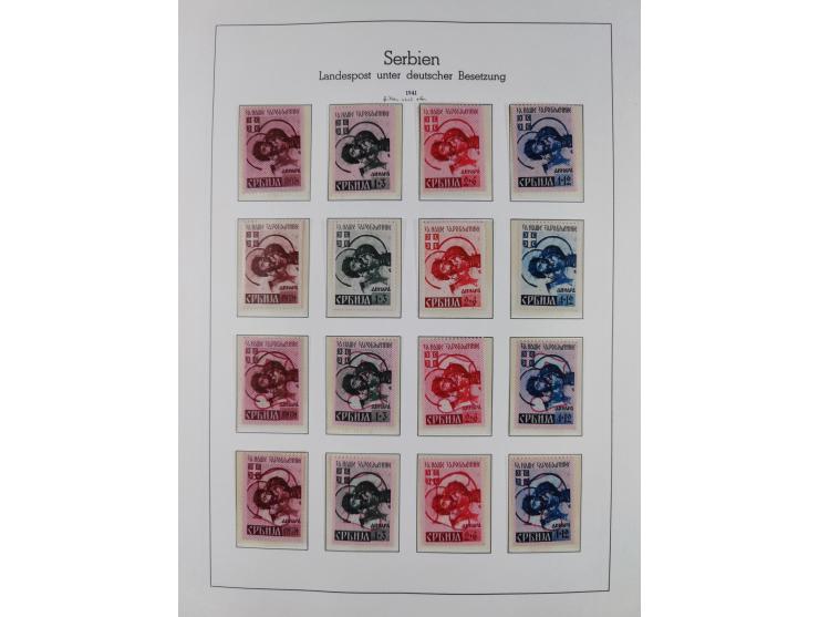 1939/45, postfrische und winzig ungebrauchte/gestempelte Sammlung mit vielen kompletten Gebieten, dabei Böhmen und Mähren mit