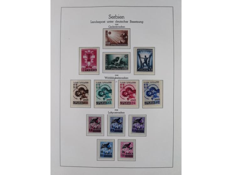 1939/45, postfrische und winzig ungebrauchte/gestempelte Sammlung mit vielen kompletten Gebieten, dabei Böhmen und Mähren mit